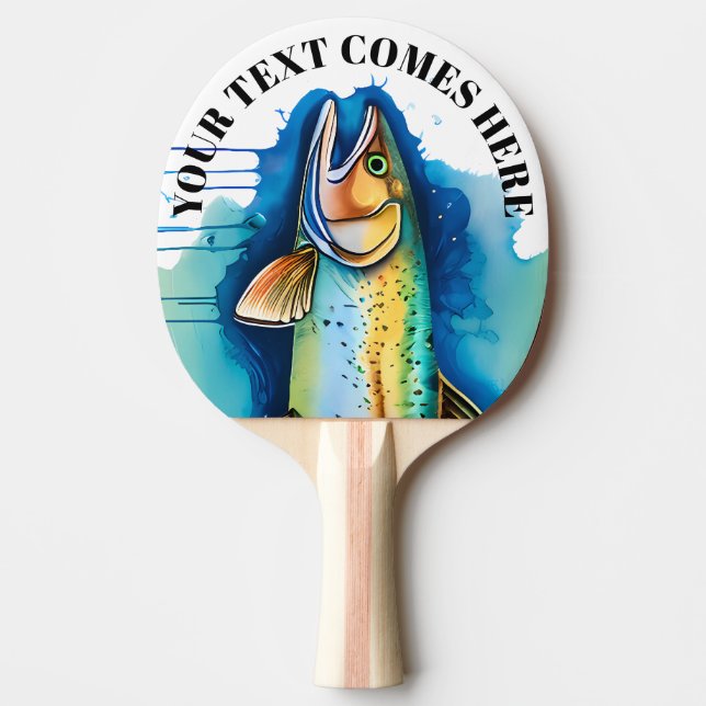 Watercolor Series: Trout/Salmon Pingisracket (Framsidan)