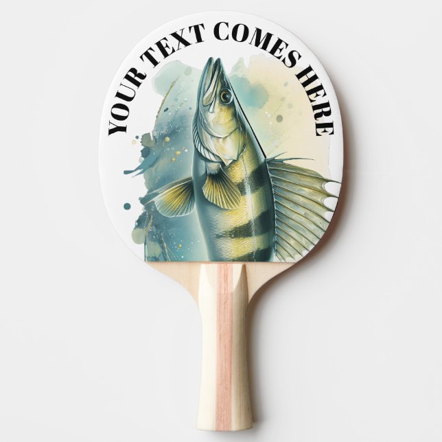 Watercolor Series: Zander/Walleye Pingisracket (Framsidan)