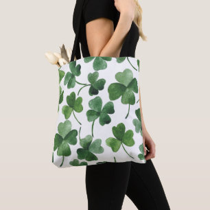 Watercolor Shamrock Tygkasse