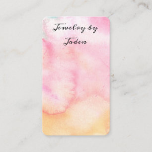 Watercolor Sherbert Jewelry Visning Cards Visitkort