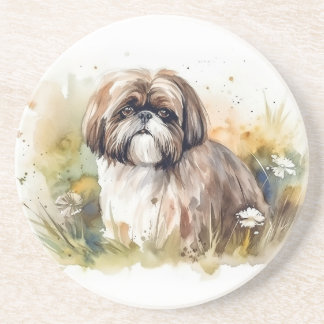 Watercolor Shih Tzu Underlägg