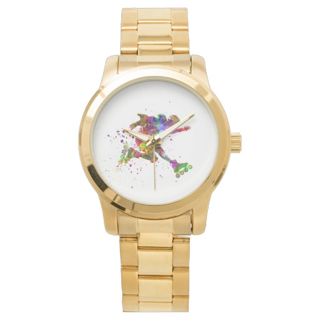 watercolor skater armbandsur (Framsida)