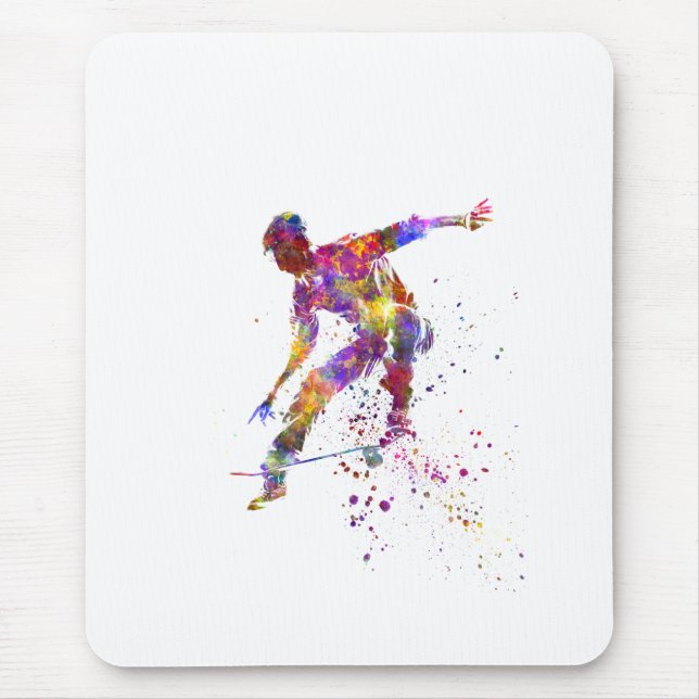 watercolor skater musmatta (Framsidan)