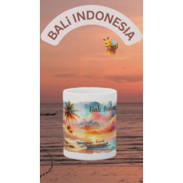 Watercolor Sketch Bali Indonesia Tropical | Kaffemugg