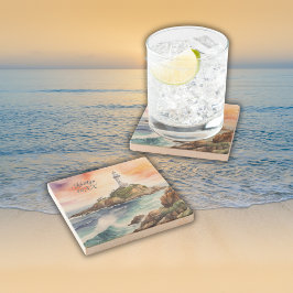 Watercolor Sketch Byron Bay Lighthouse Monogram | Stenunderlägg