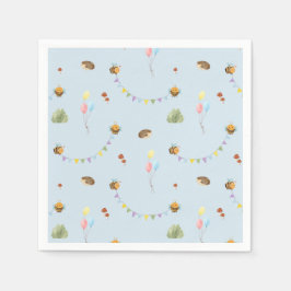 Watercolor sky blue pappersservett