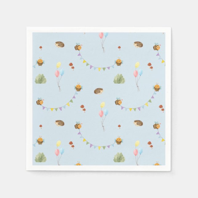 Watercolor sky blue  pappersservett (Framsidan)