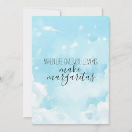 Watercolor Sky Thank You Card Inbjudningar