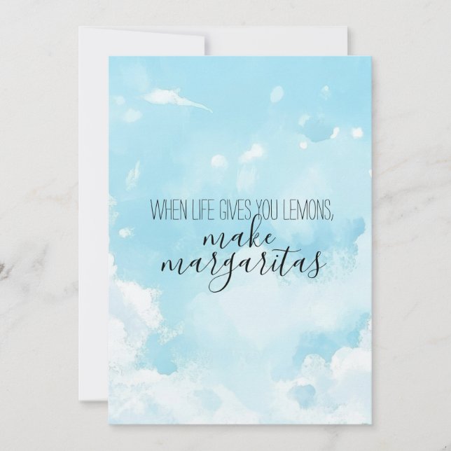 Watercolor Sky Thank You Card Inbjudningar (Framsida)