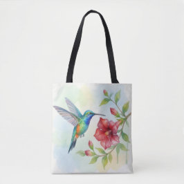 Watercolor Small Hummingbird Tygkasse