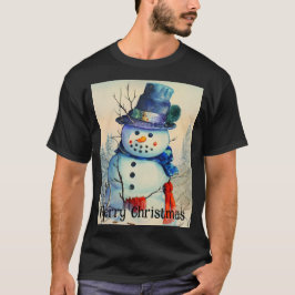 Watercolor Snögubbe T-Shirt