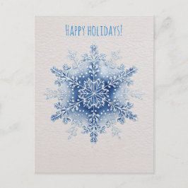 Watercolor snowflake Christmas  Helg Vykort