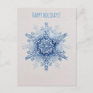 Watercolor snowflake Christmas Helg Vykort