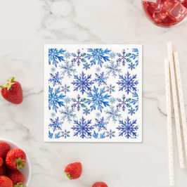 Watercolor Snowflakes Pattern Pappersservett