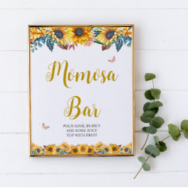 Watercolor Solros Momosa Pub Sign Poster