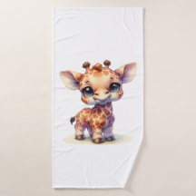 Watercolor söt baby giraffe