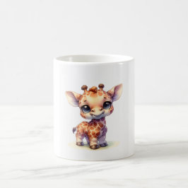 Watercolor söt baby giraffe kaffemugg