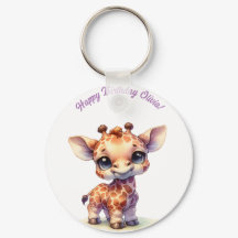 Watercolor söt baby giraffe