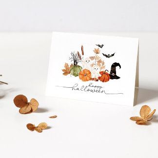 Watercolor söt Halloween Kort