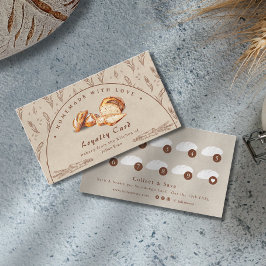 Watercolor Sourdough Bakery Loyalty Card Visitkort
