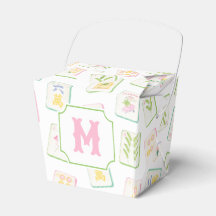 Watercolor Southern Summer Mahjong Tiles Monogram