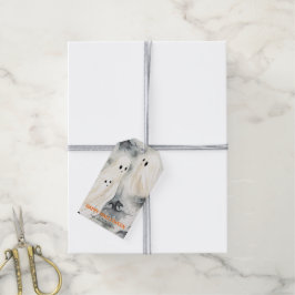 Watercolor Spöken Personlig Happy halloween Presentetikett