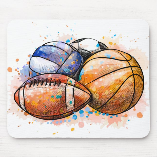 Watercolor Sport Bollar Musmatta (Framsidan)