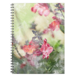 Watercolor spring flowers anteckningsbok