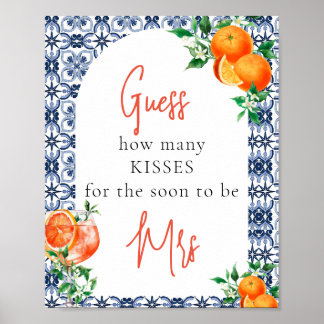 Watercolor Spritz gissar hur många bildspel Poster