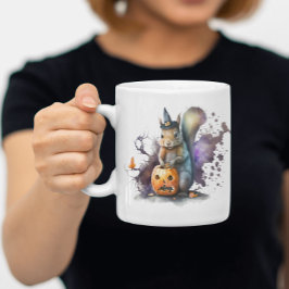 Watercolor Squirrel Halloween Kaffemugg