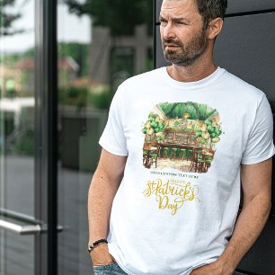Watercolor St. Patrick's Day Pub Party T Shirt