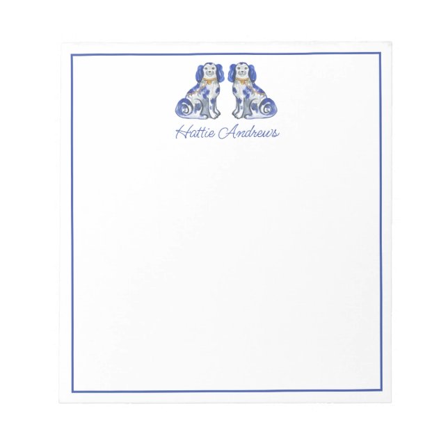 Watercolor Stafford Hundar Anteckningsblock (Framsida)