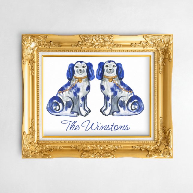 Watercolor Stafford Hundar Poster (Skapare uppladdad)