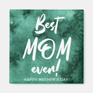 Watercolor Stänk Best Mamma Mors dag Magnet