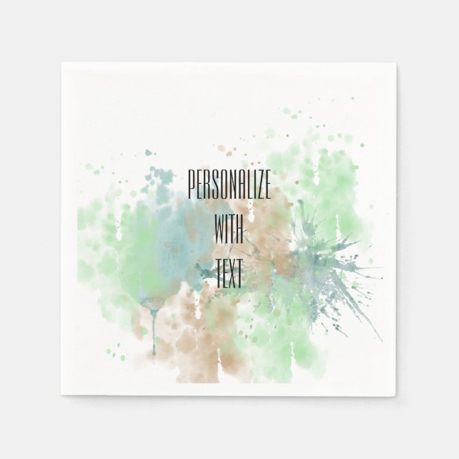 Watercolor Stänk Pappersservett (Framsidan)