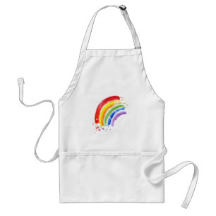 Watercolor Stänk Rainbow Förkläde