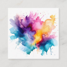 Watercolor Stänk Rainbow