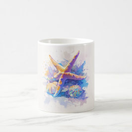 Watercolor Starfish Beach Mug Kaffemugg