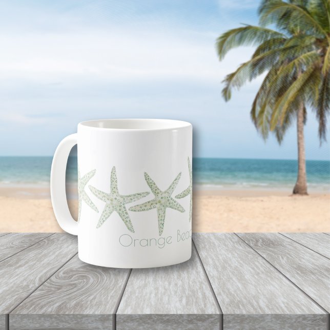 Watercolor Starfish Trio Kaffemugg (Skapare uppladdad)