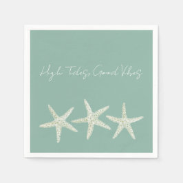 Watercolor Starfish Trio Pappersservett