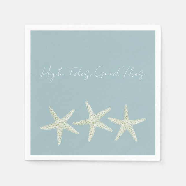 Watercolor Starfish Trio Pappersservett (Framsidan)