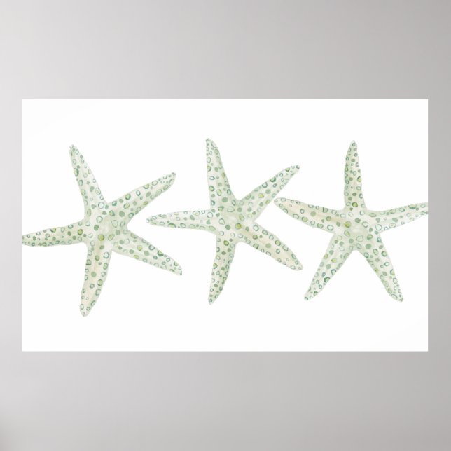 Watercolor Starfish Trio Poster (Framsidan)
