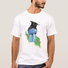 Watercolor Stellar Jay Bird Nature Art Tröja