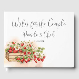 Watercolor Strawbär Guest Bok