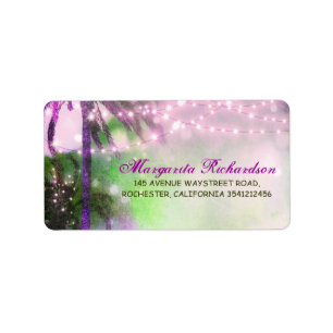 Watercolor String Ljus Handflatan Beach Wedding Adressetikett