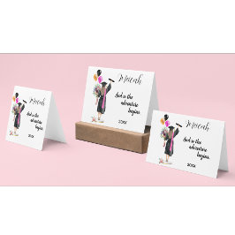 Watercolor Studenten Modern Trendig Girl Card Kort