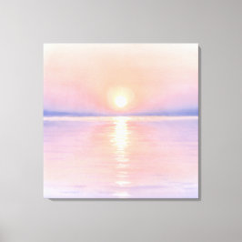 Watercolor Style Sun - Seascape Art Canvastryck
