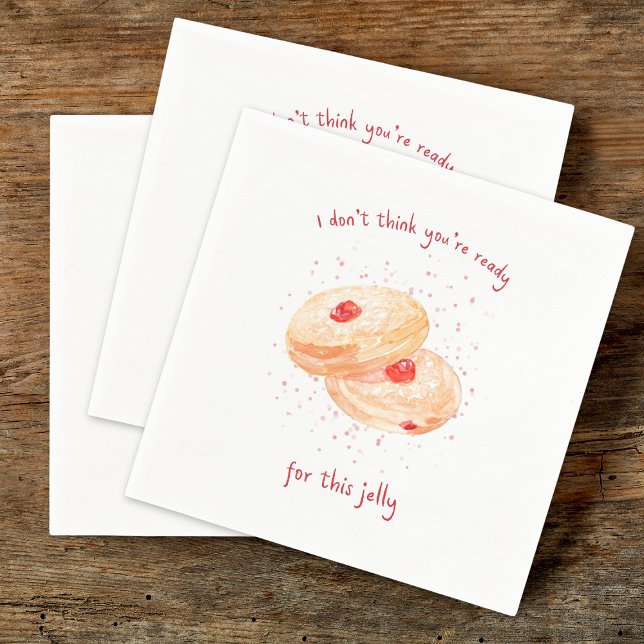 Watercolor Sufganiyot Jelly Donut Funny Hanukkah Pappersservett (Skapare uppladdad)