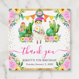 Watercolor Summer Blommigt Llama Birthday Gåvor Etiketter