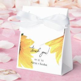 Watercolor Sunblommor Bröllop Presentaskar